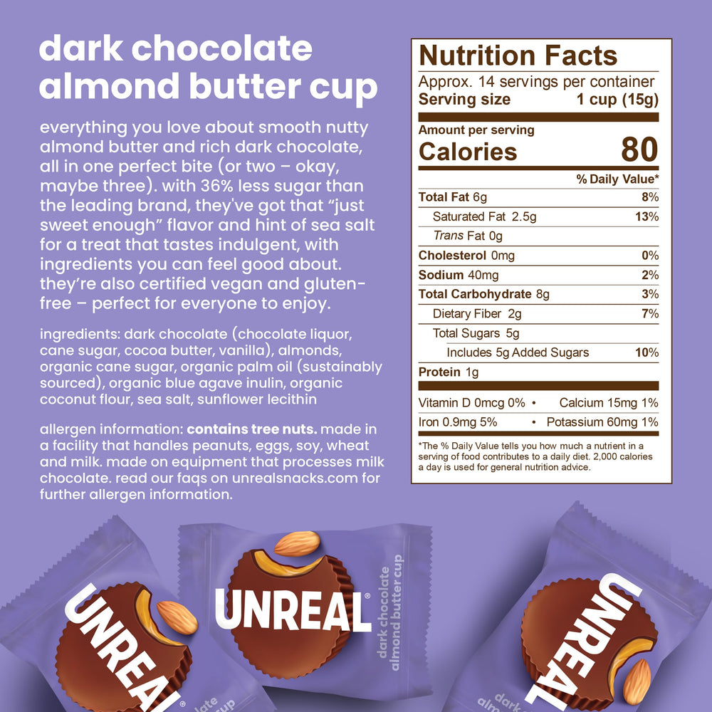 UNREAL Cups variety-pack sampler bags ready for sharing.
