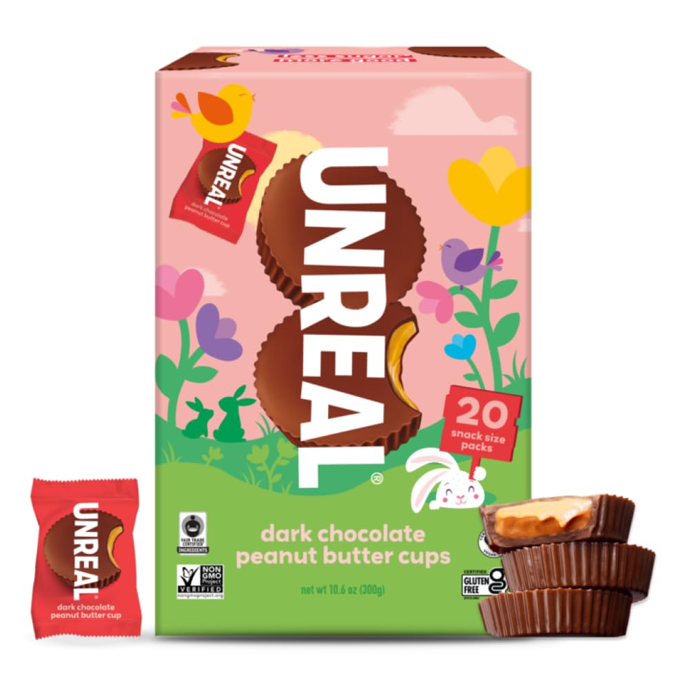 UNREAL dark chocolate Easter peanut butter cups box ideal for gifting