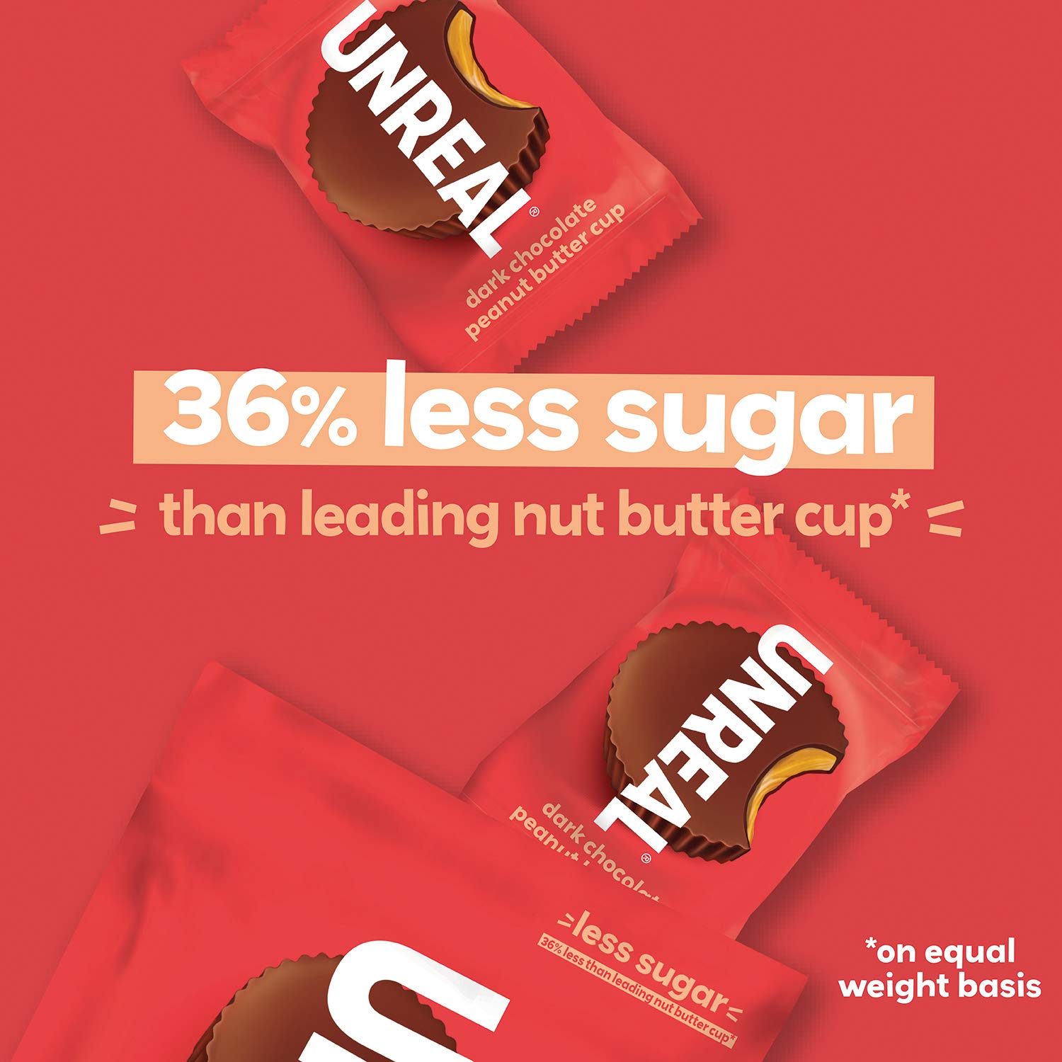 UNREAL dark chocolate peanut butter cups foil wrapping preserves freshness
