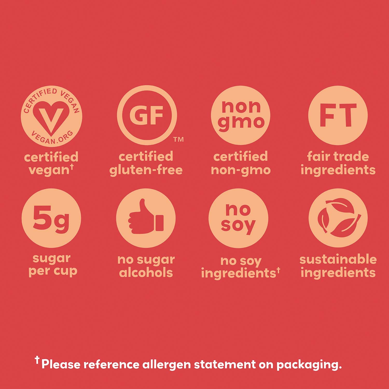 UNREAL dark chocolate peanut butter cups ingredients highlight non-GMO vegan list