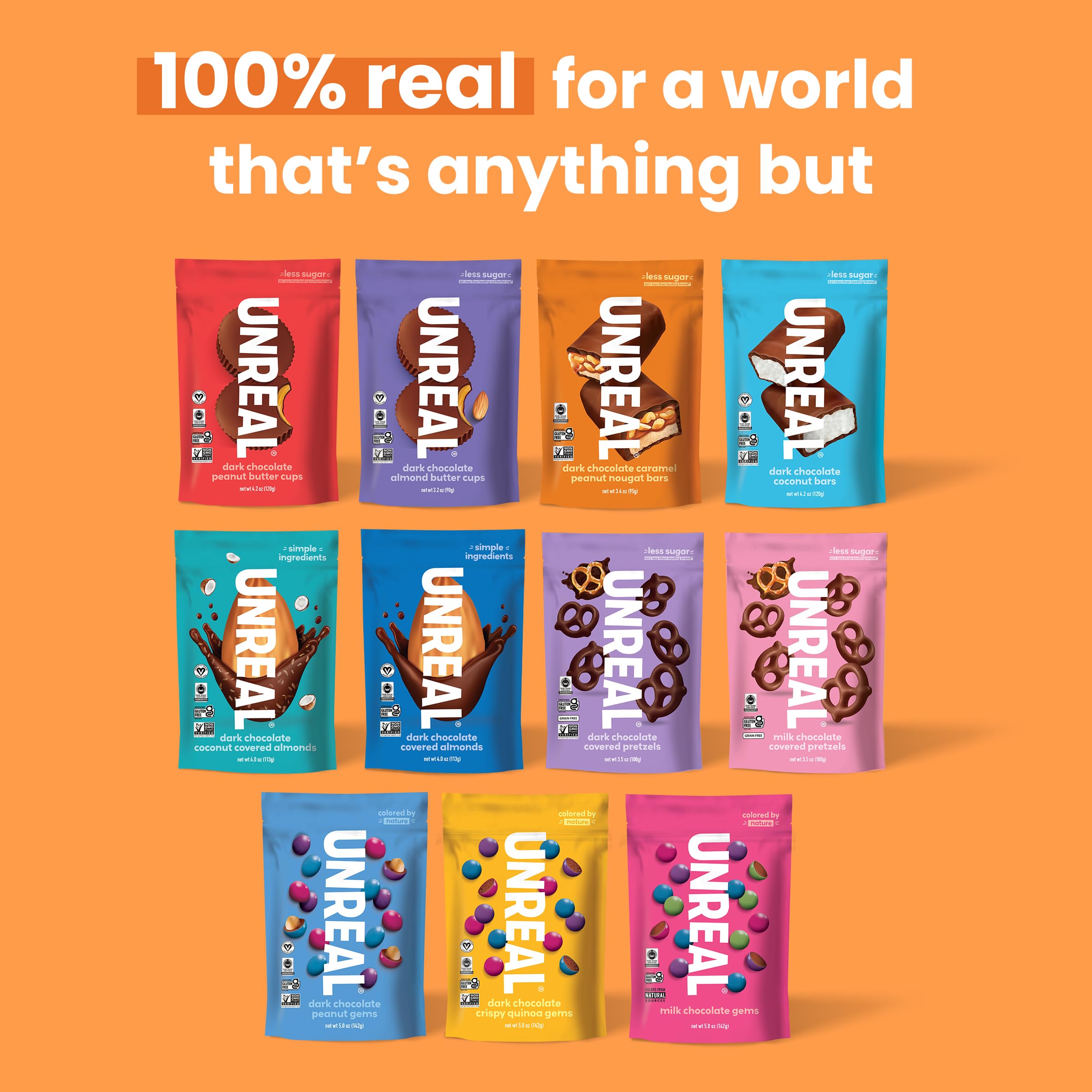 Individual foil wrappers emphasize portion control and freshness.