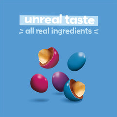 UNREAL Dark Chocolate Peanut Gems packaging highlights Fair Trade sourcing