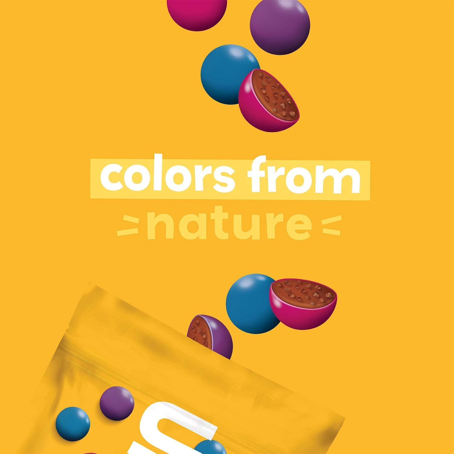 Natural color from spirulina and beets colors UNREAL Gems.