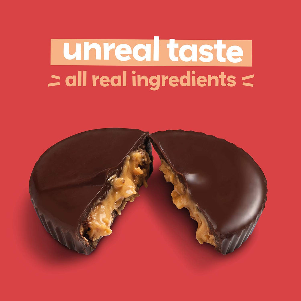UNREAL no-corn-syrup detail-shot shows sugar-conscious formulation.