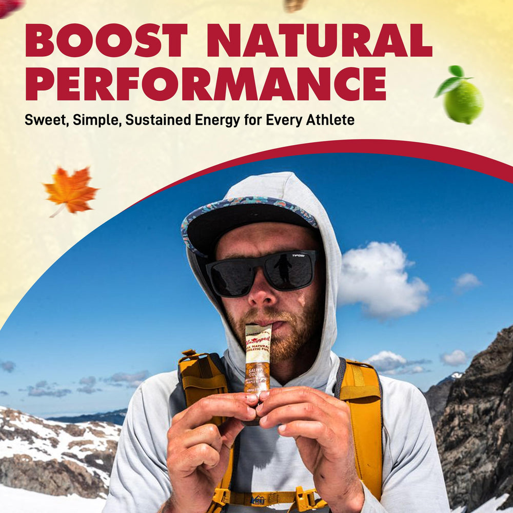 Untapped salted citrus gel for hydration during outdoor activity.