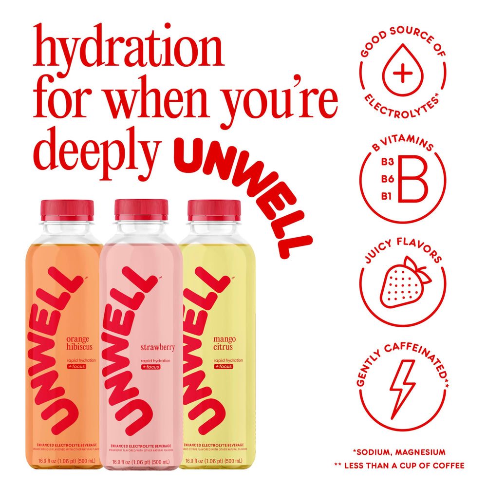 Unwell Hydration natural flavors and colors emphasize clean ingredients