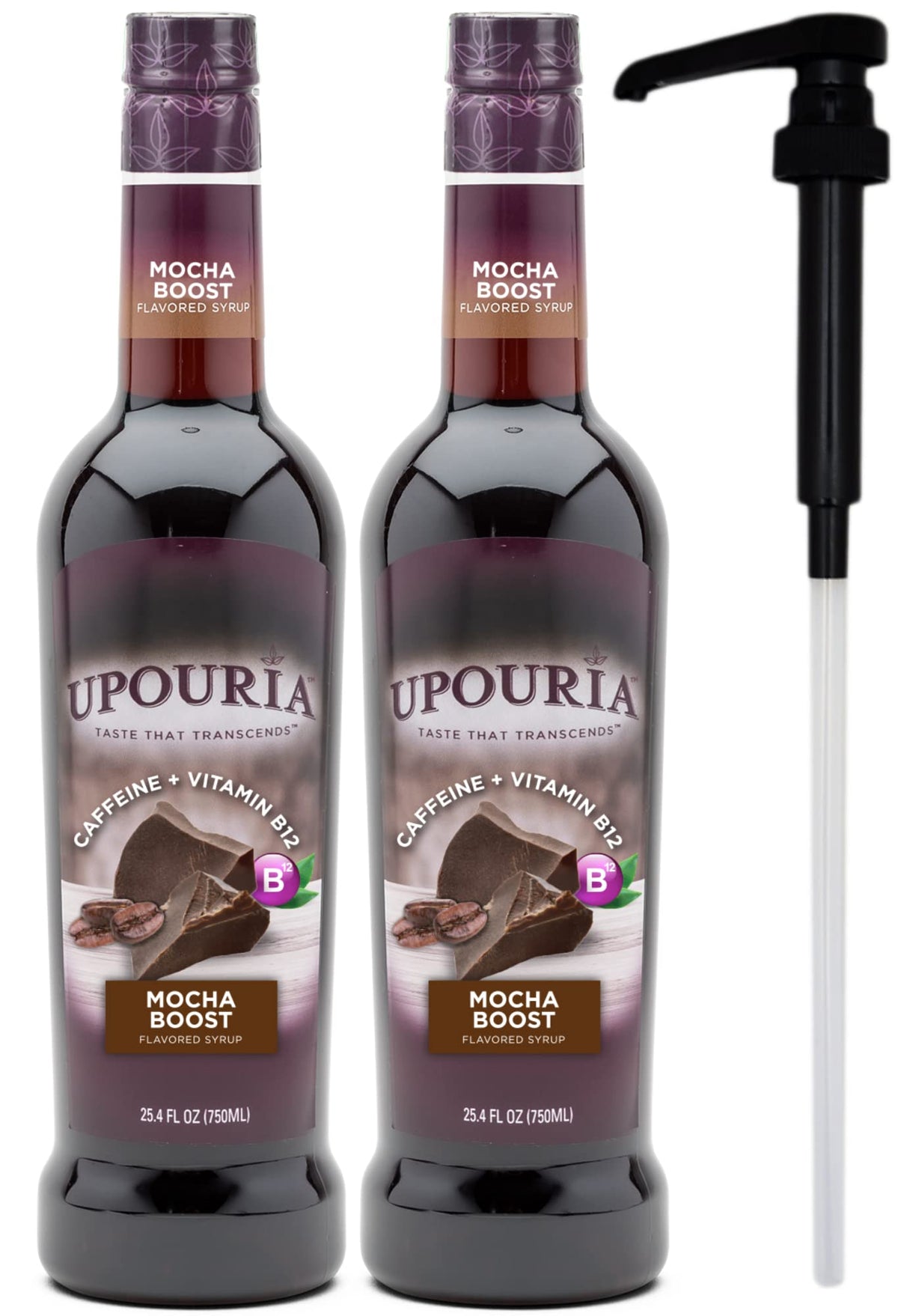 UPOURIA Mocha Boost bottle front view for easy at-home flavoring