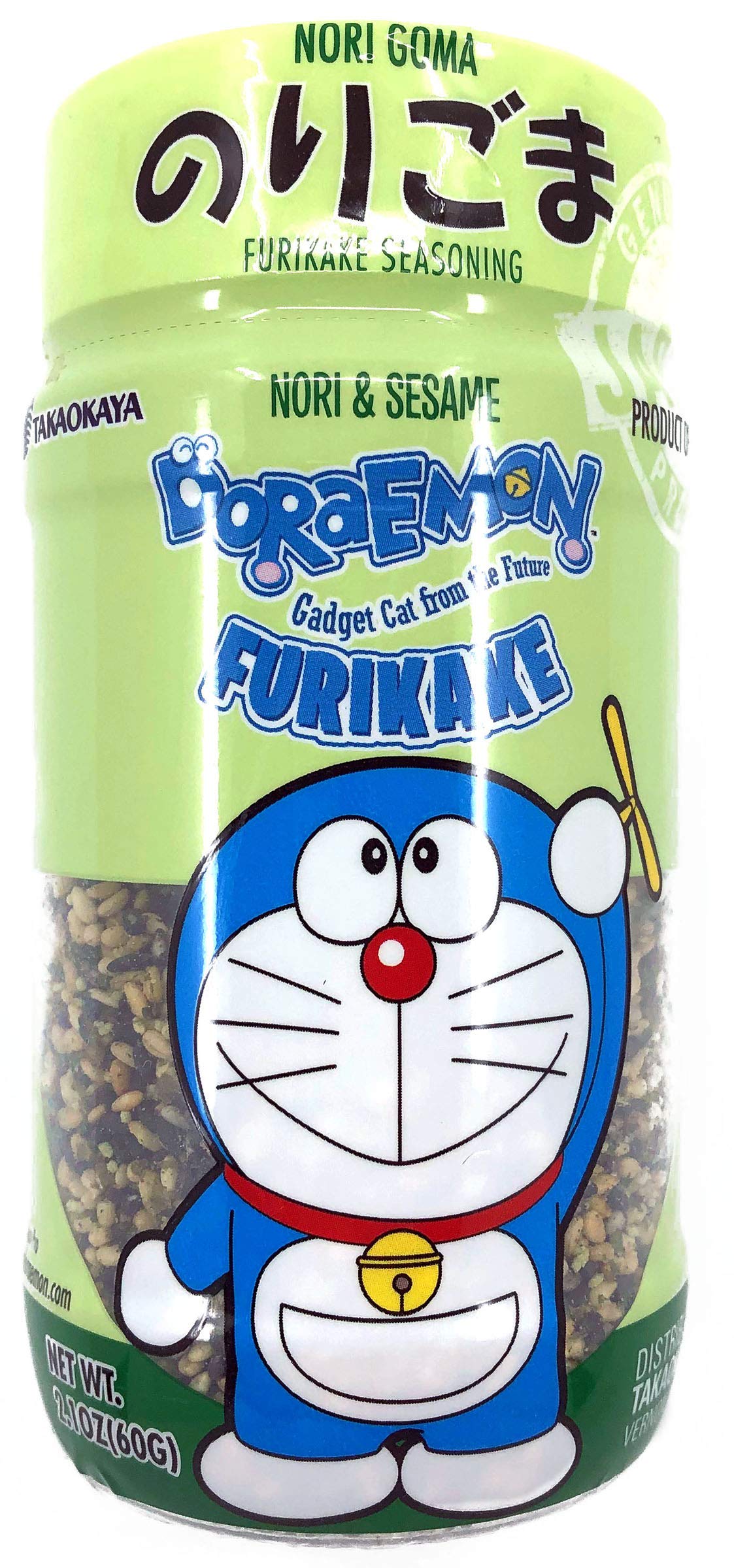 Urashima Doraemon Furikake rice bowl close-up showing seaweed and sesame flavor boost.