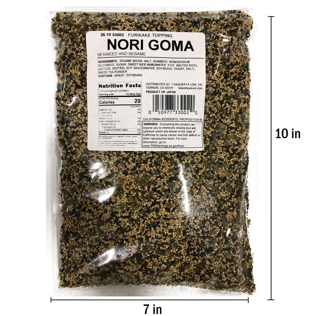 Urashima Furikake being sprinkled over steamed rice for extra flavor