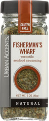 Urban Accents Fisherman Favorite spice blend bottle, gluten-free seafood seasoning.