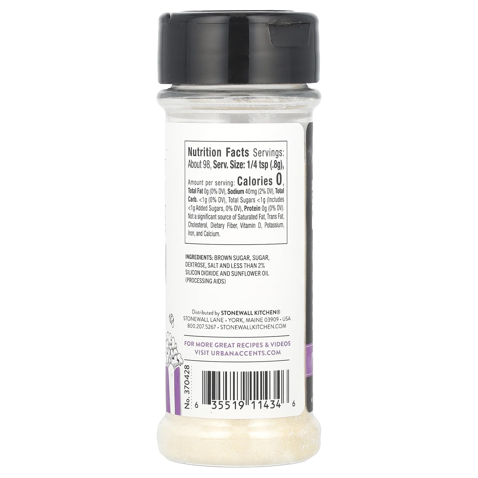 Urban Accents Sweet and Salty Kettle Corn pour shot demonstrates easy seasoning on popcorn.