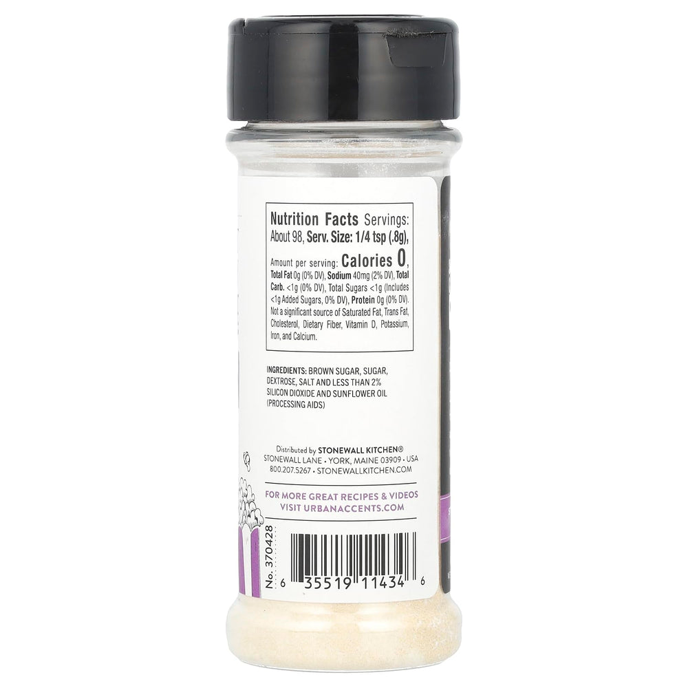 Urban Accents Sweet and Salty Kettle Corn pour shot demonstrates easy seasoning on popcorn.