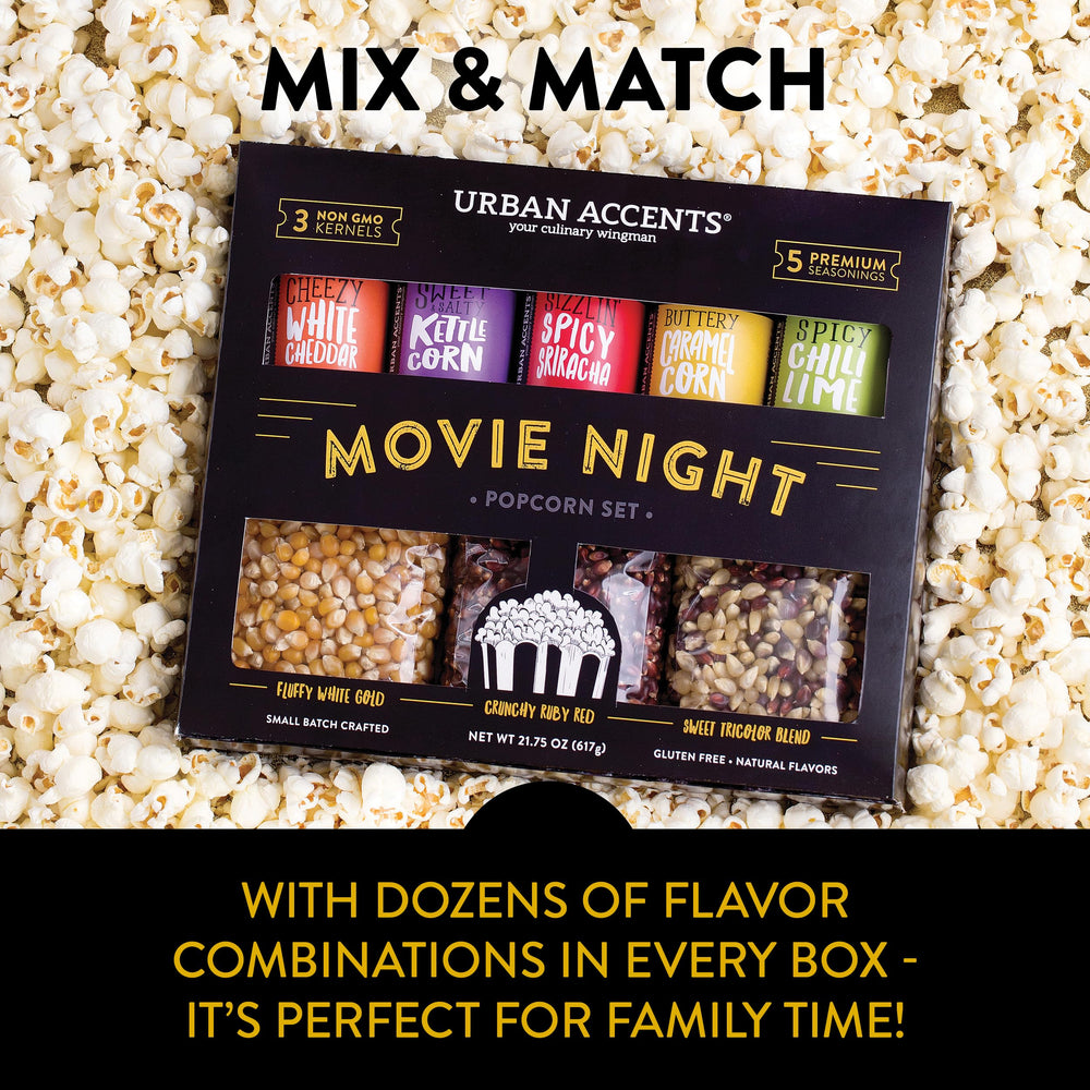 Urban Accents Sweet and Salty Kettle Corn seasoning pairs with snacks