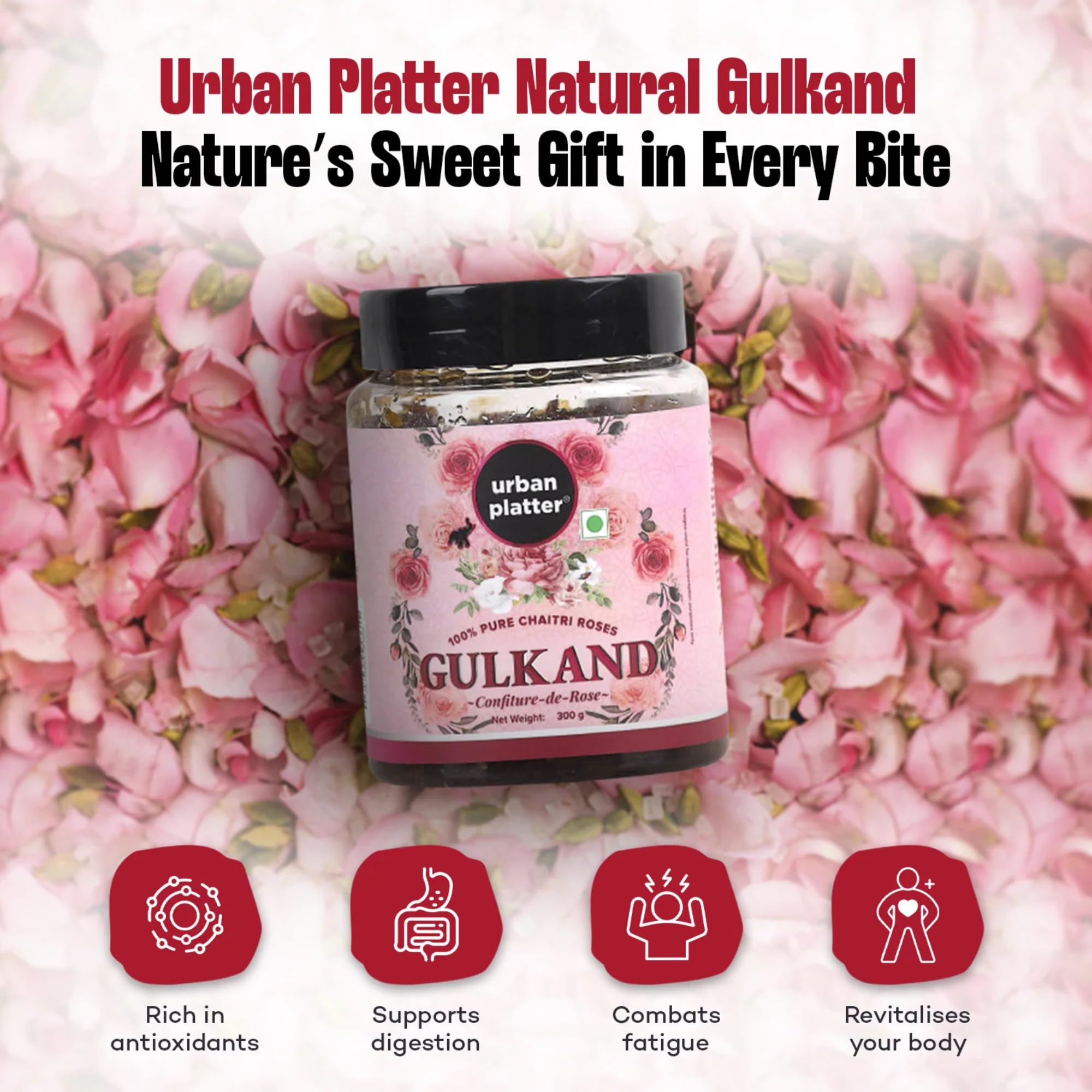 Urban Platter Gulkand spread on toast for fragrance