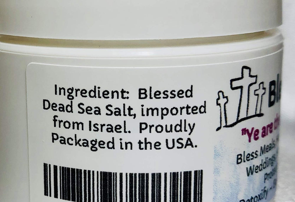 Urban ReLeaf Blessing Salt jar being mixed with water enables external anointing.