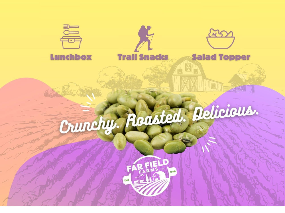 Urbani Far Field Sea Salt Edamame, clean taste with satisfying crunch.