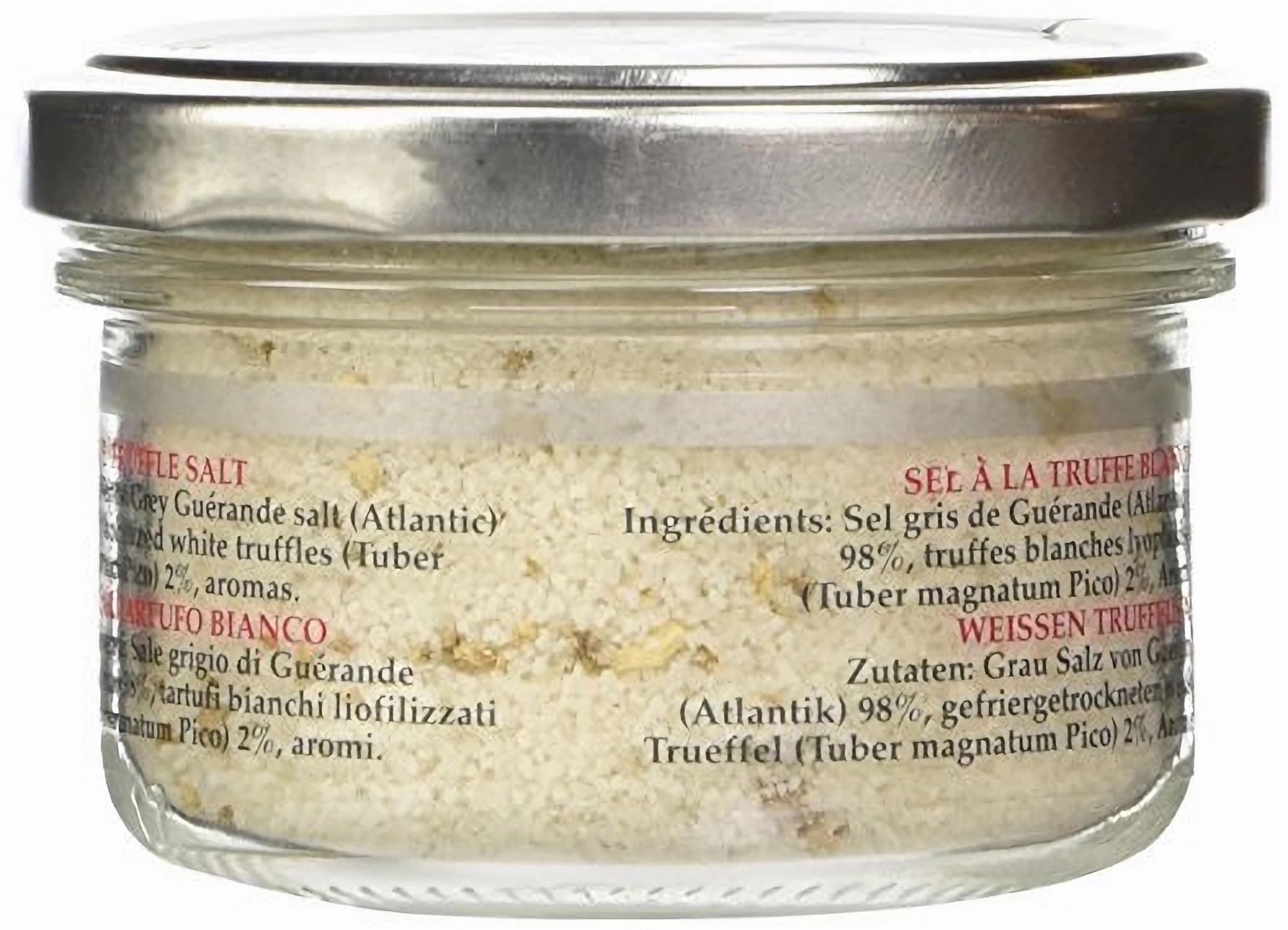 Close-up of Urbani truffle salt packaging highlighting gourmet quality.