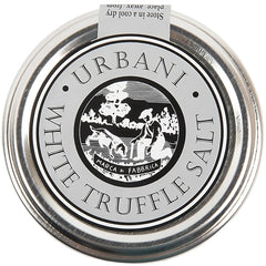 Real truffle pieces visible in Urbani salt for authentic aroma.