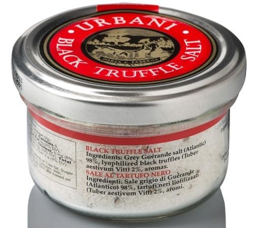 Urbani truffle salt finishing popcorn and eggs with aroma.