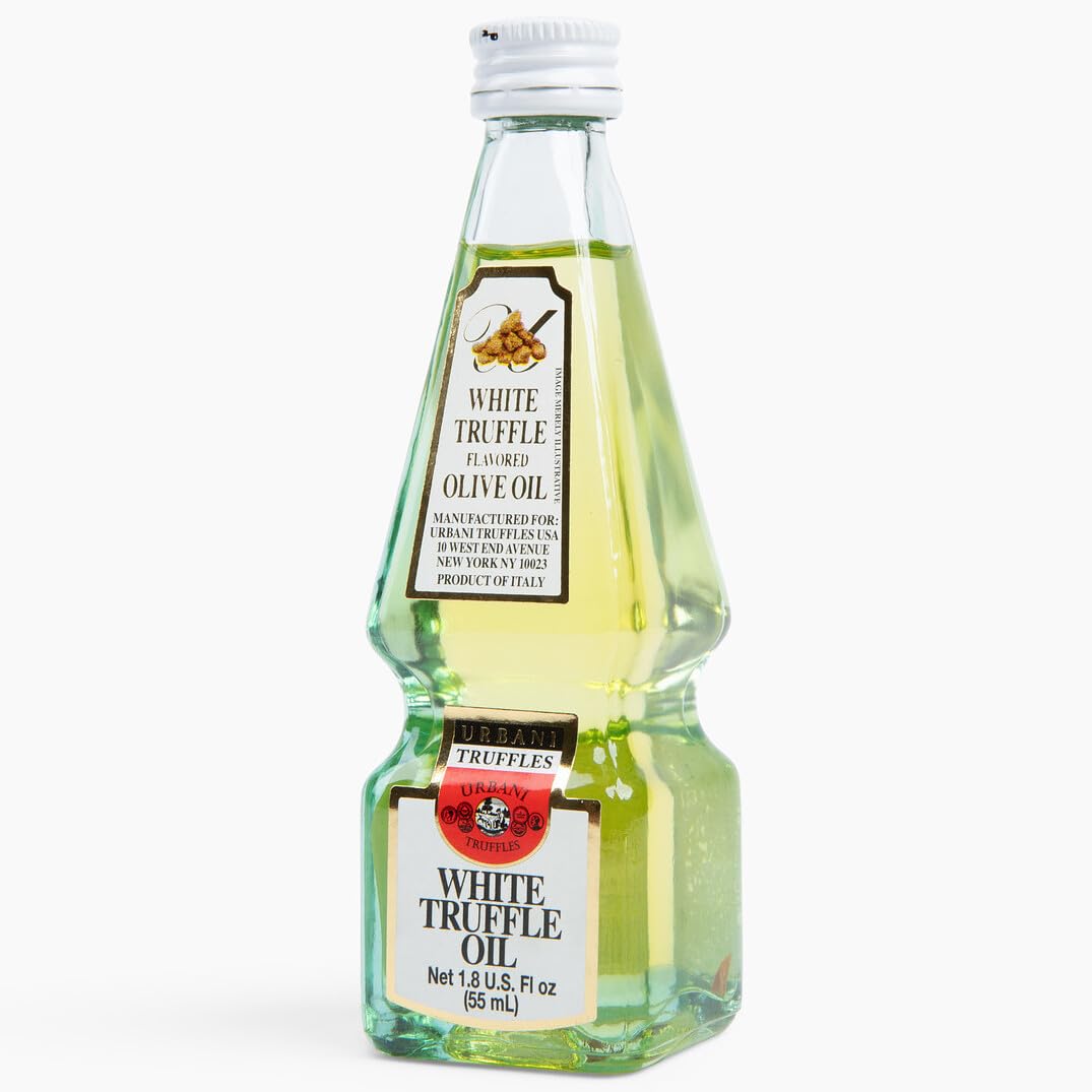 Urbani White Truffle Oil bottle pour highlights rich aroma for finishing dishes