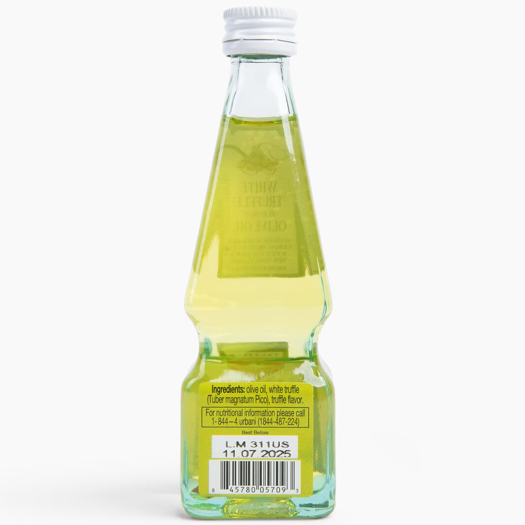 Urbani White Truffle Oil glass bottle presents premium packaging