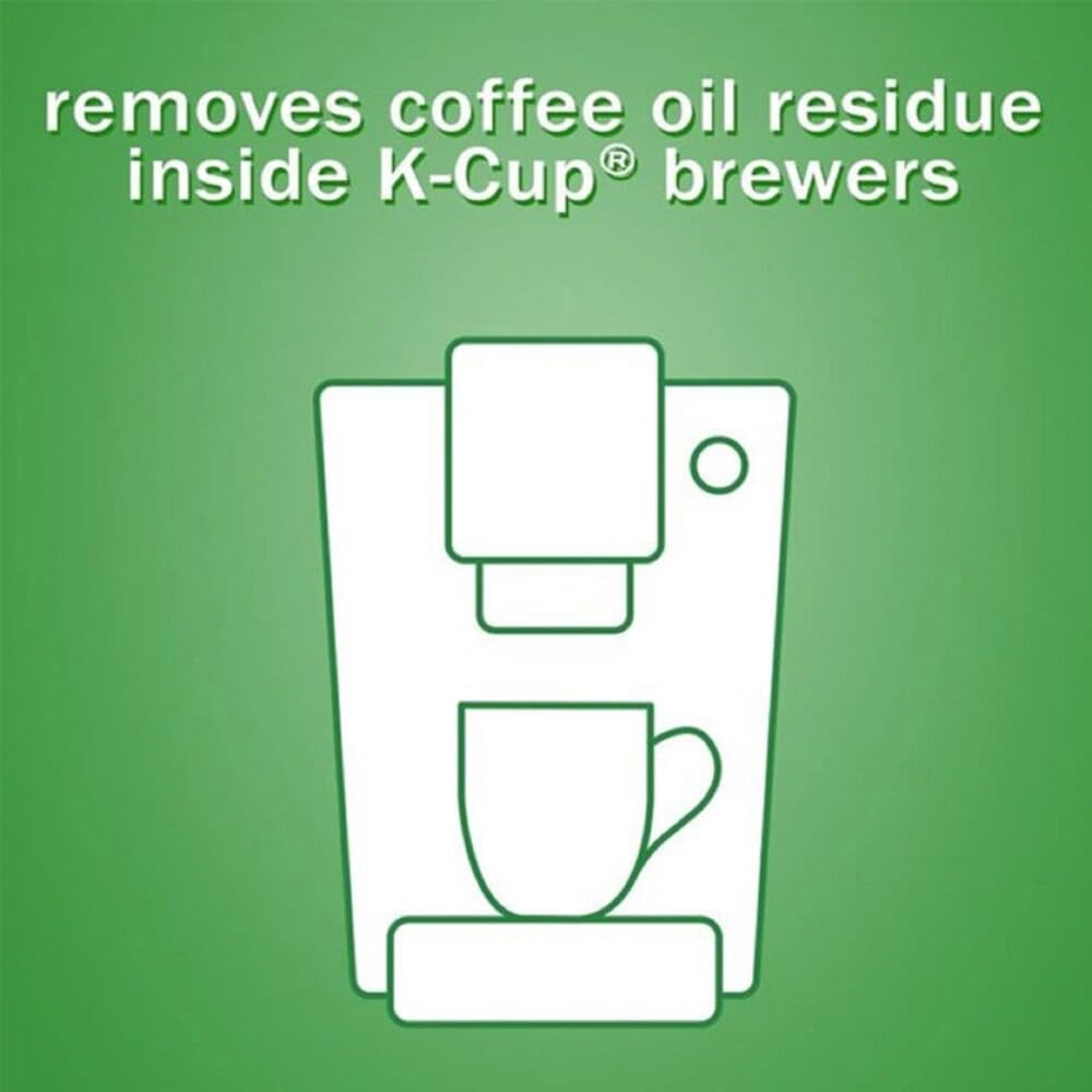 Urnex Keurig-compatible descaling steps image showing simple two-step maintenance.