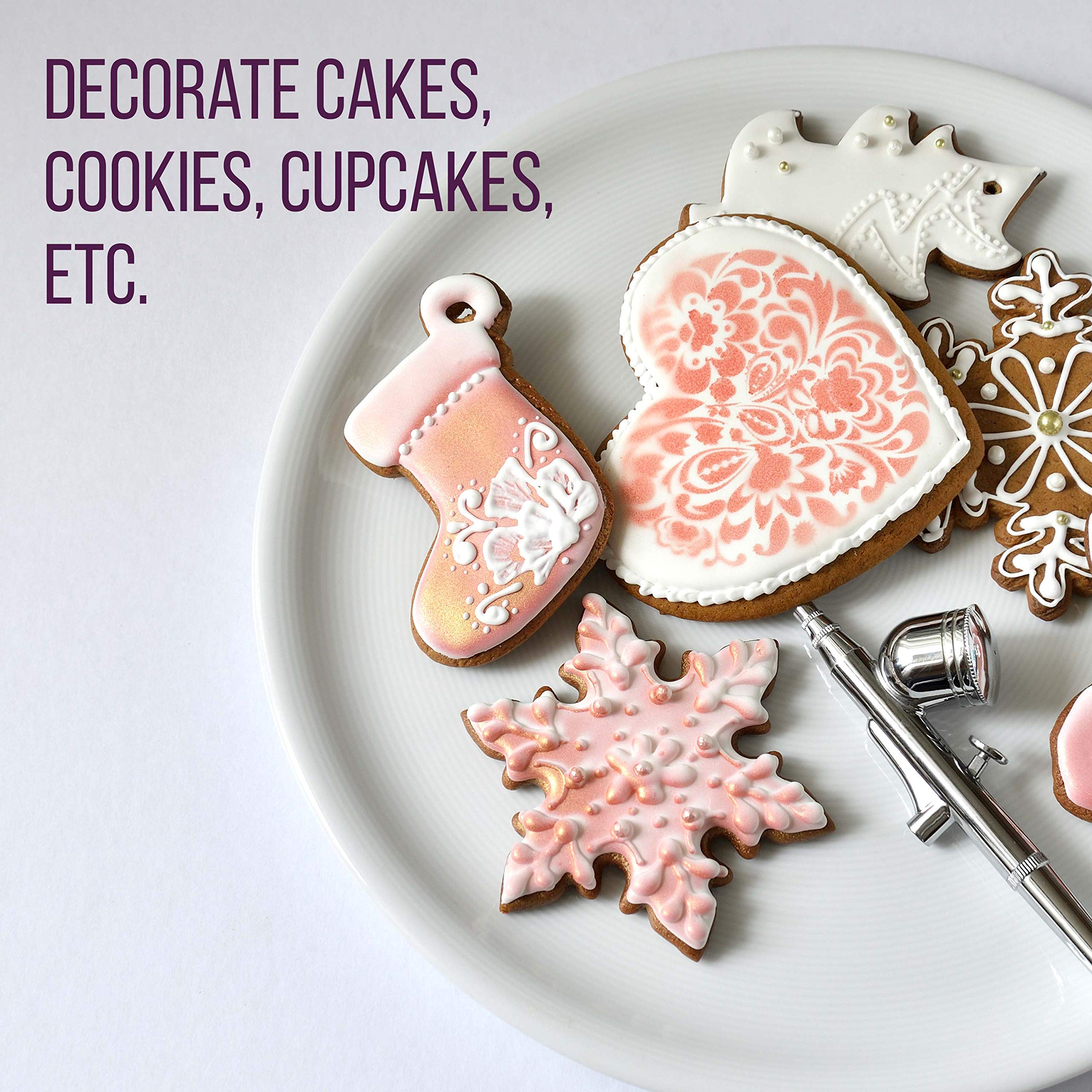 US Cake Supply airbrush color set on fondant shows smooth, vivid cake decorating results