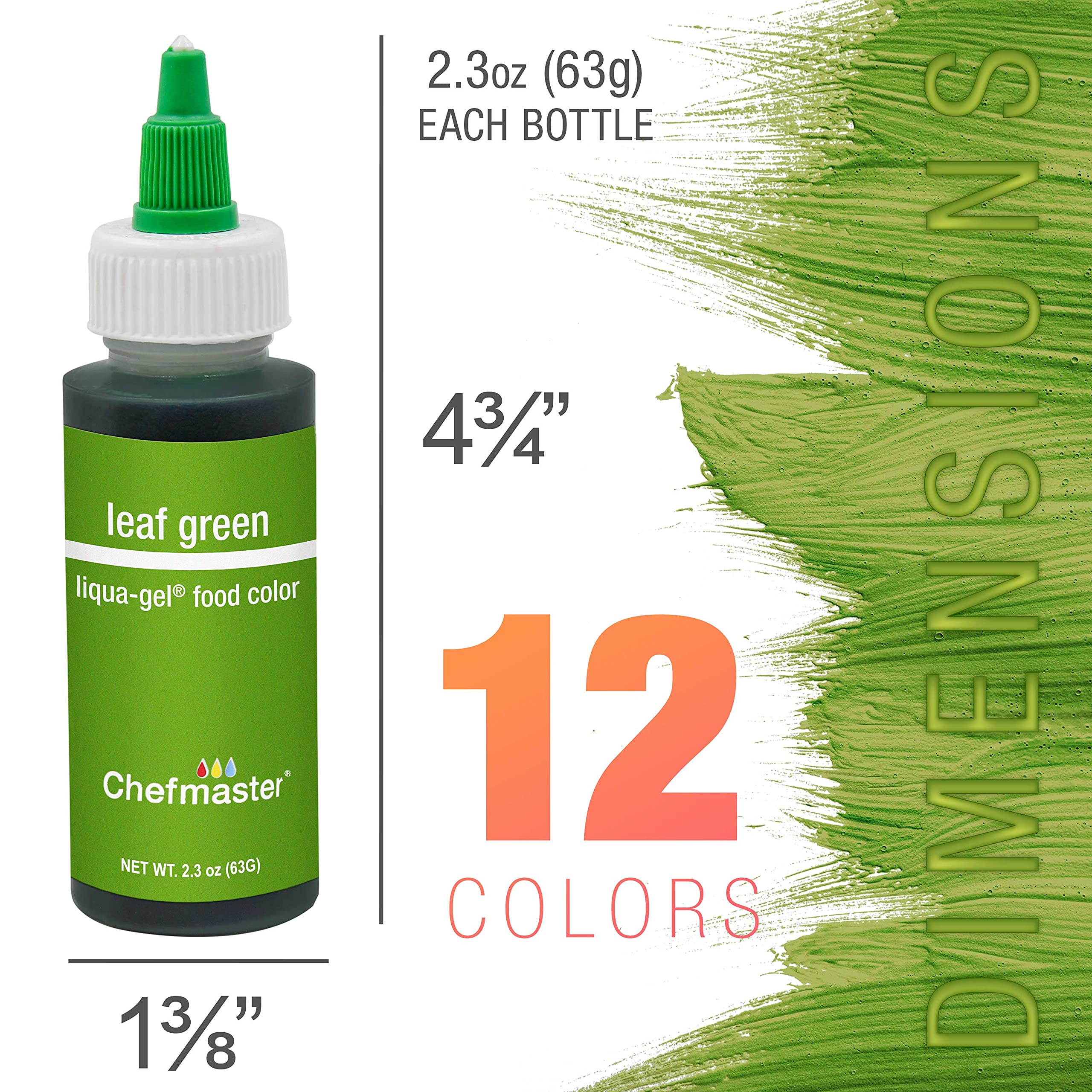 Liqua-Gel squeeze bottles enable drop-by-drop color for consistent results.