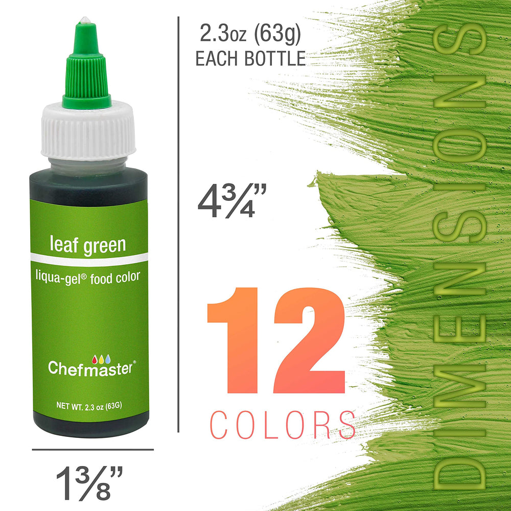 Liqua-Gel squeeze bottles enable drop-by-drop color for consistent results.