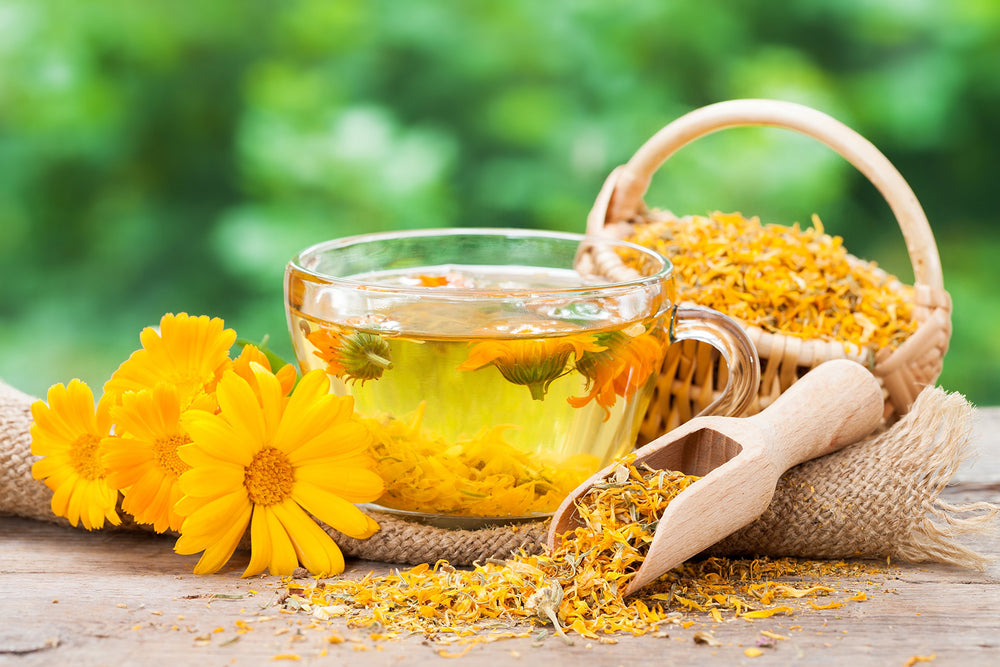 US Wellness Naturals Calendula Tea whole flower loose leaf for soothing herbal brews.