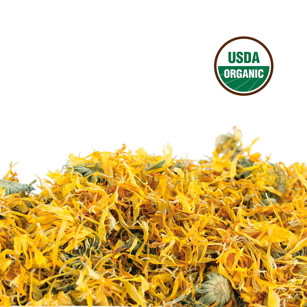 US Wellness Naturals Organic calendula flowers nop-certified for clean, ethically sourced tea.
