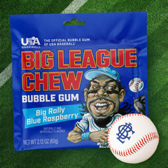 Big League Chew official USA Baseball logo on packaging.