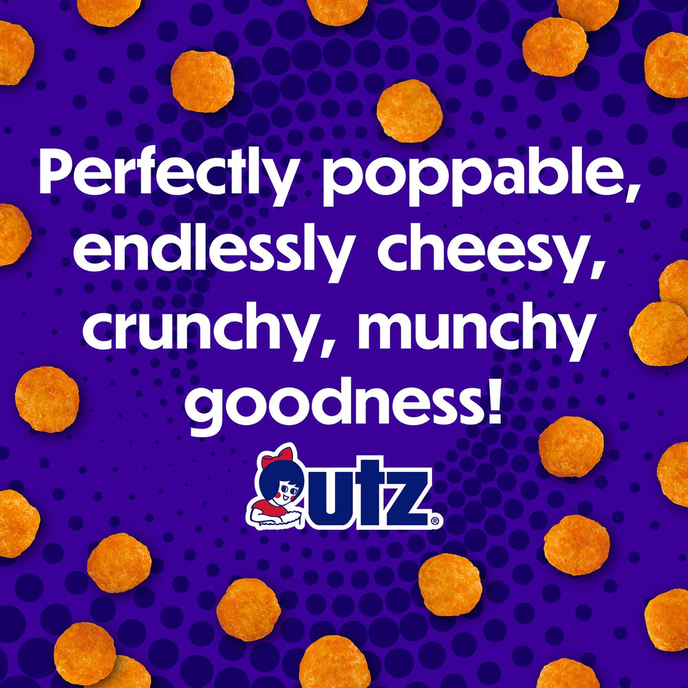 Kosher certified Utz Cheese Balls ready for snacking