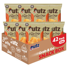 Utz Crab Chips 1 oz bag packaging close-up highlighting Chesapeake Bay crab spices.