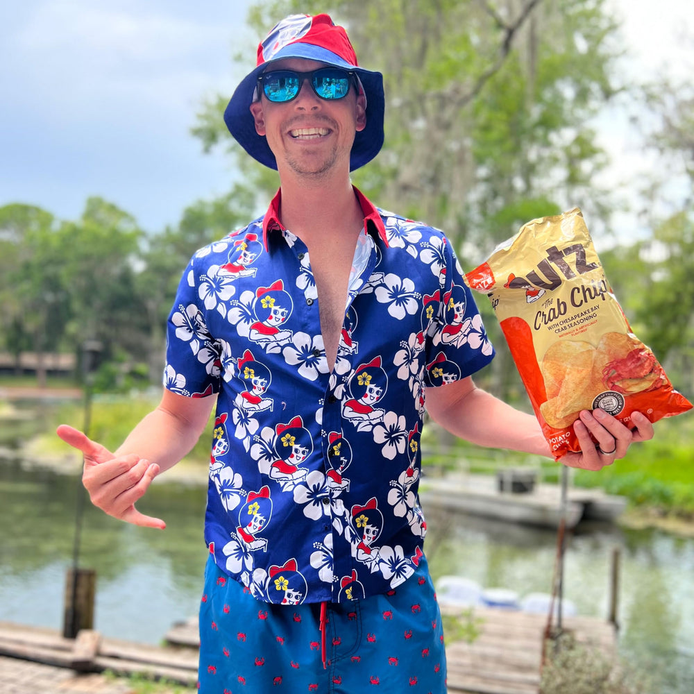Utz Crab Chips gluten-free claim visible on packaging.