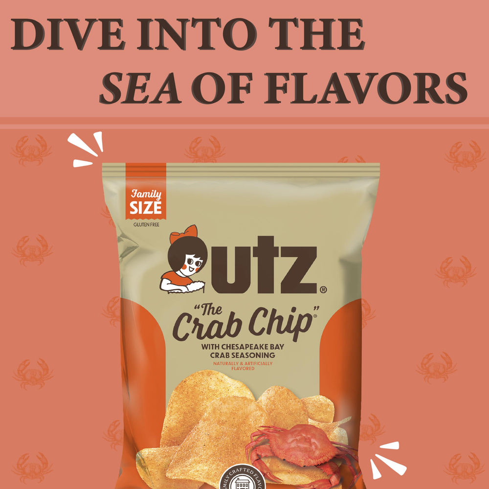 Utz Crab Chips Kosher certified on the bag.