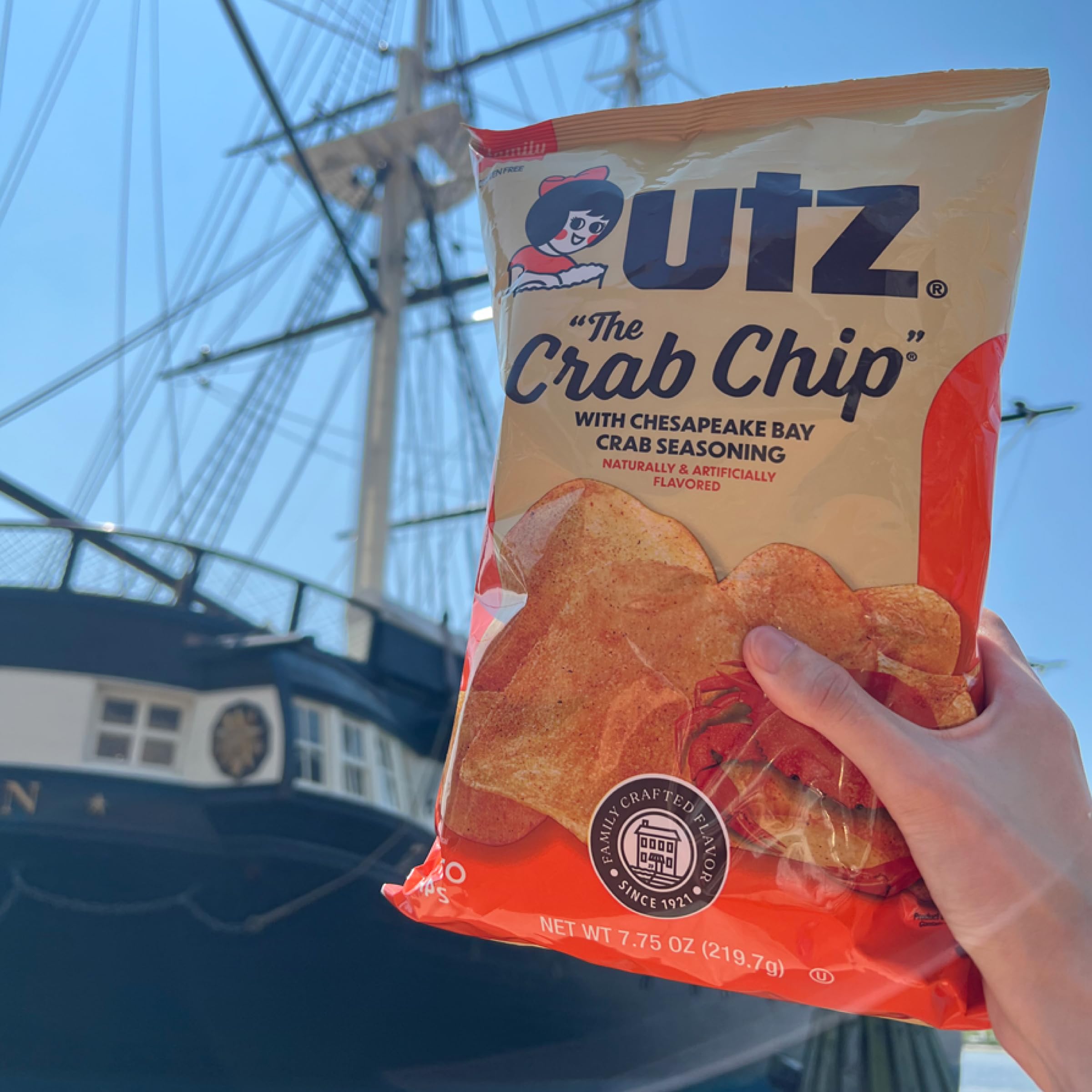 Utz Crab Chips travel-friendly snack idea for picnics and games.