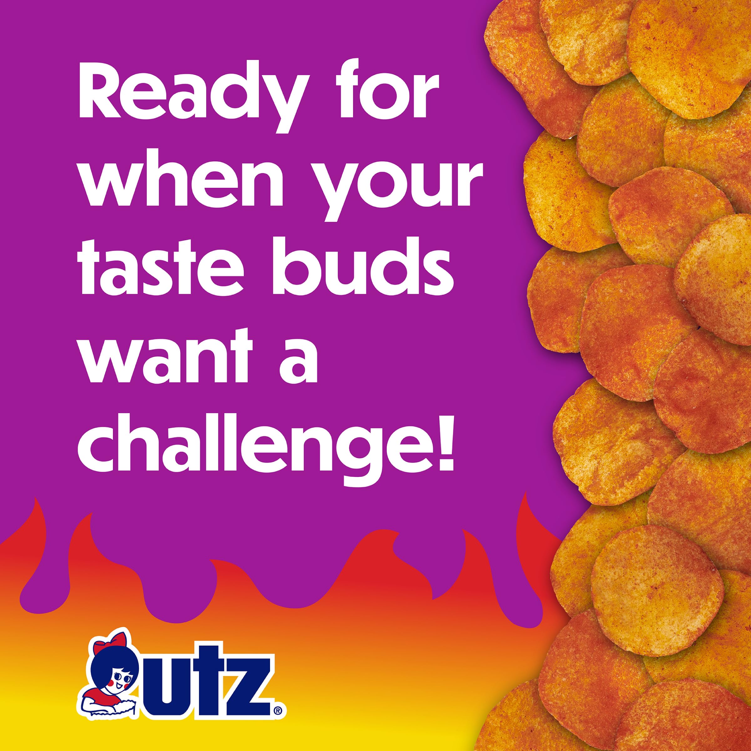 Utz Zapp's Voodoo Chips bag, bold heat for bold moments.