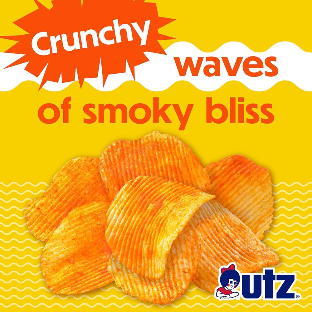 Utz Barbeque chips with gluten-free, kosher labeling.