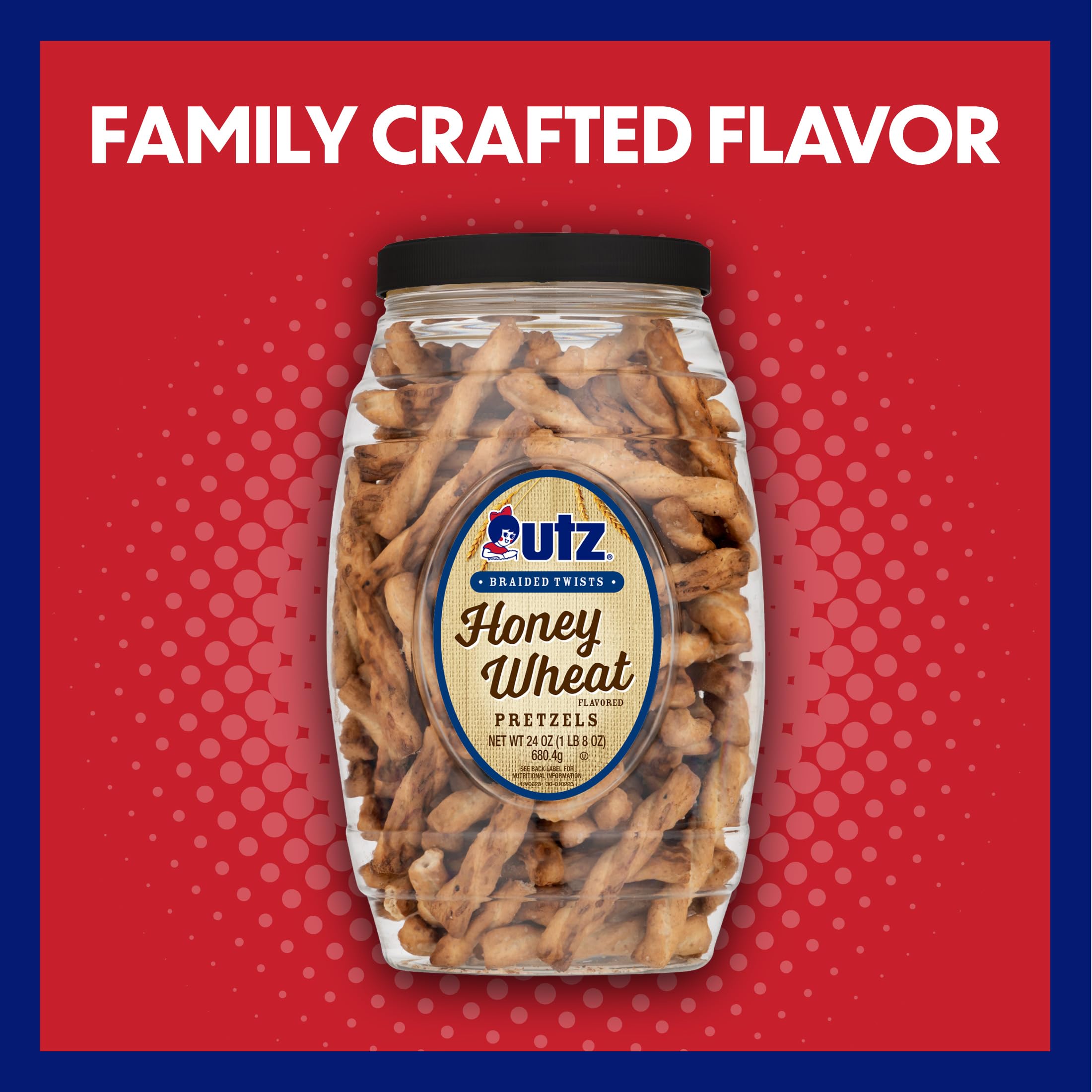 Party table featuring Utz Honey Wheat Braided Twist pretzels.
