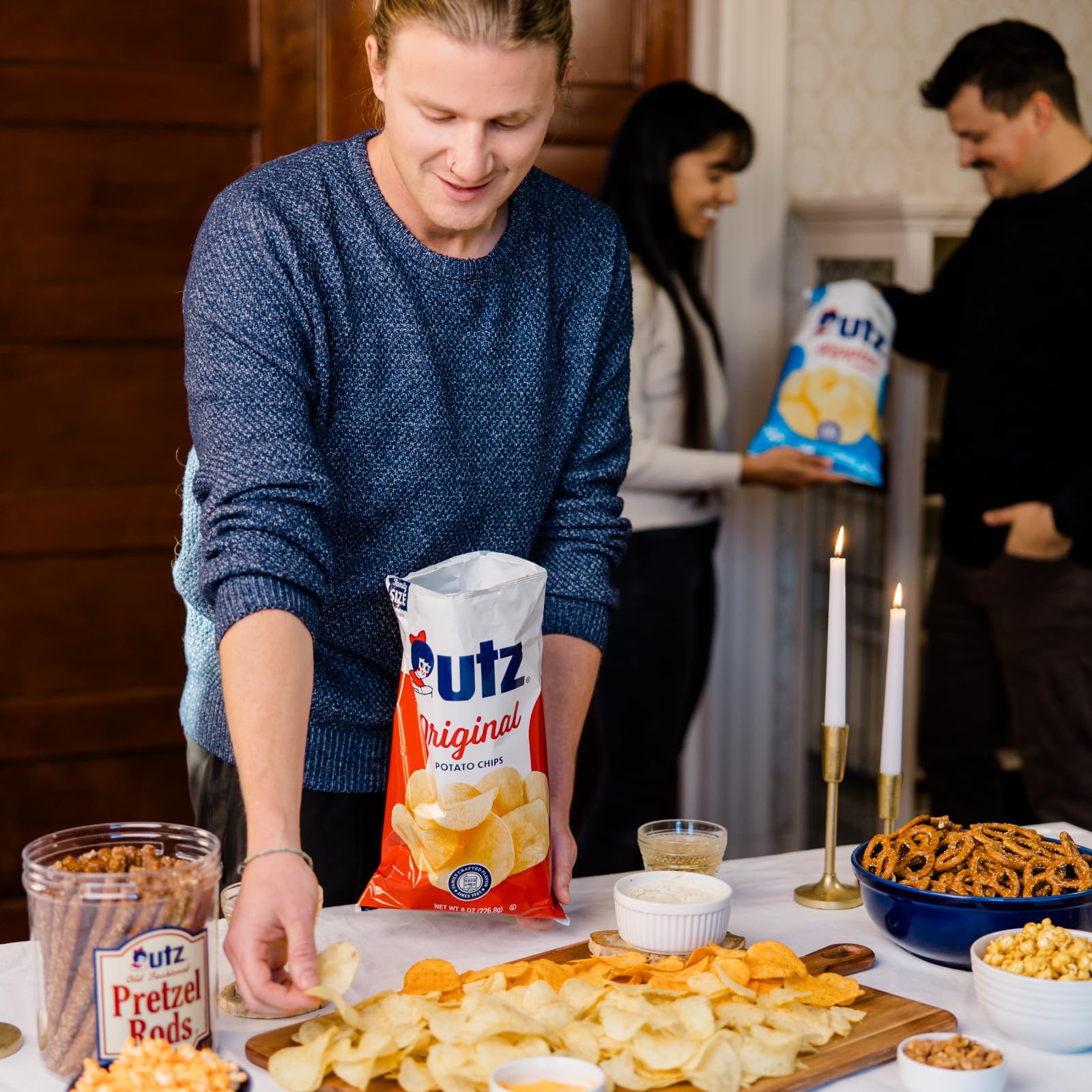 Utz Mike's Hot Honey 7.75oz bag featuring sweet heat and a zippy finish.