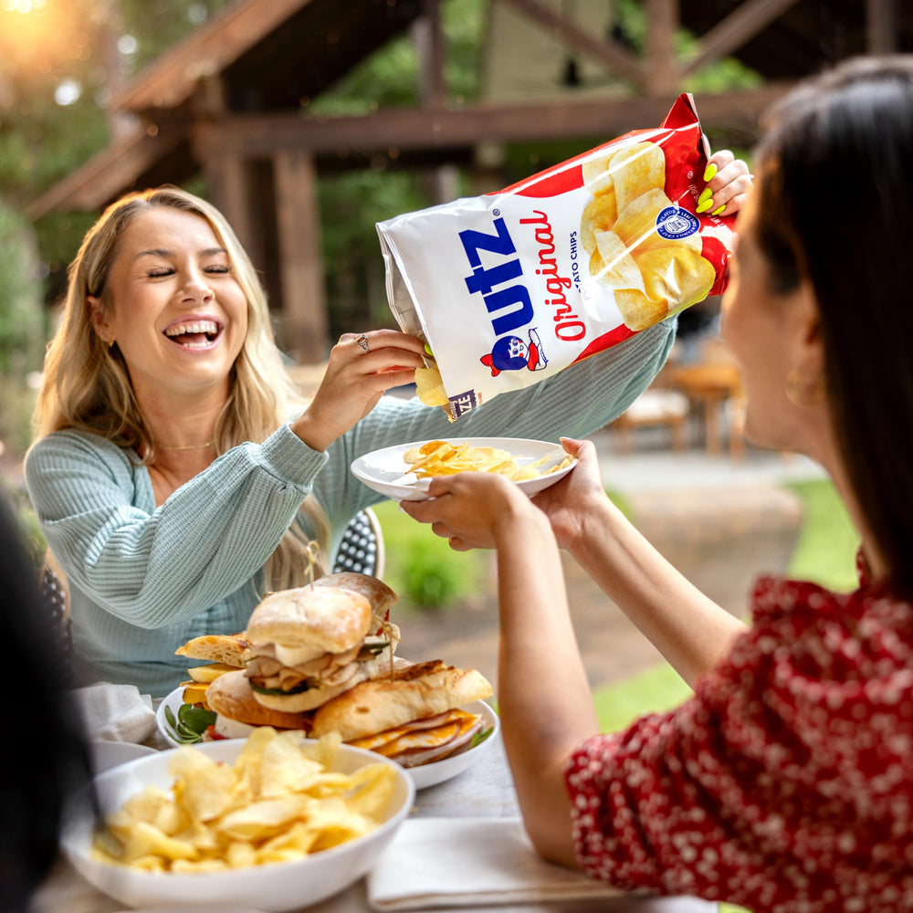 Utz Original chips box label highlights gluten-free and kosher attributes