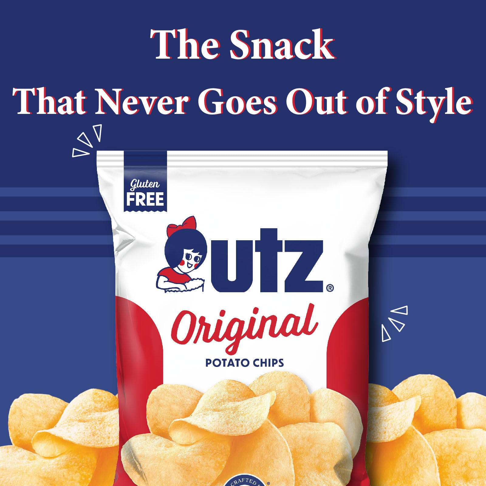 Utz Original chips ready for craving moments in snack drawer