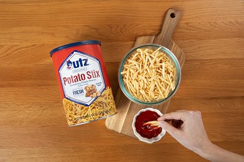 A close-up of Utz Potato Stix Original texture and crunch.