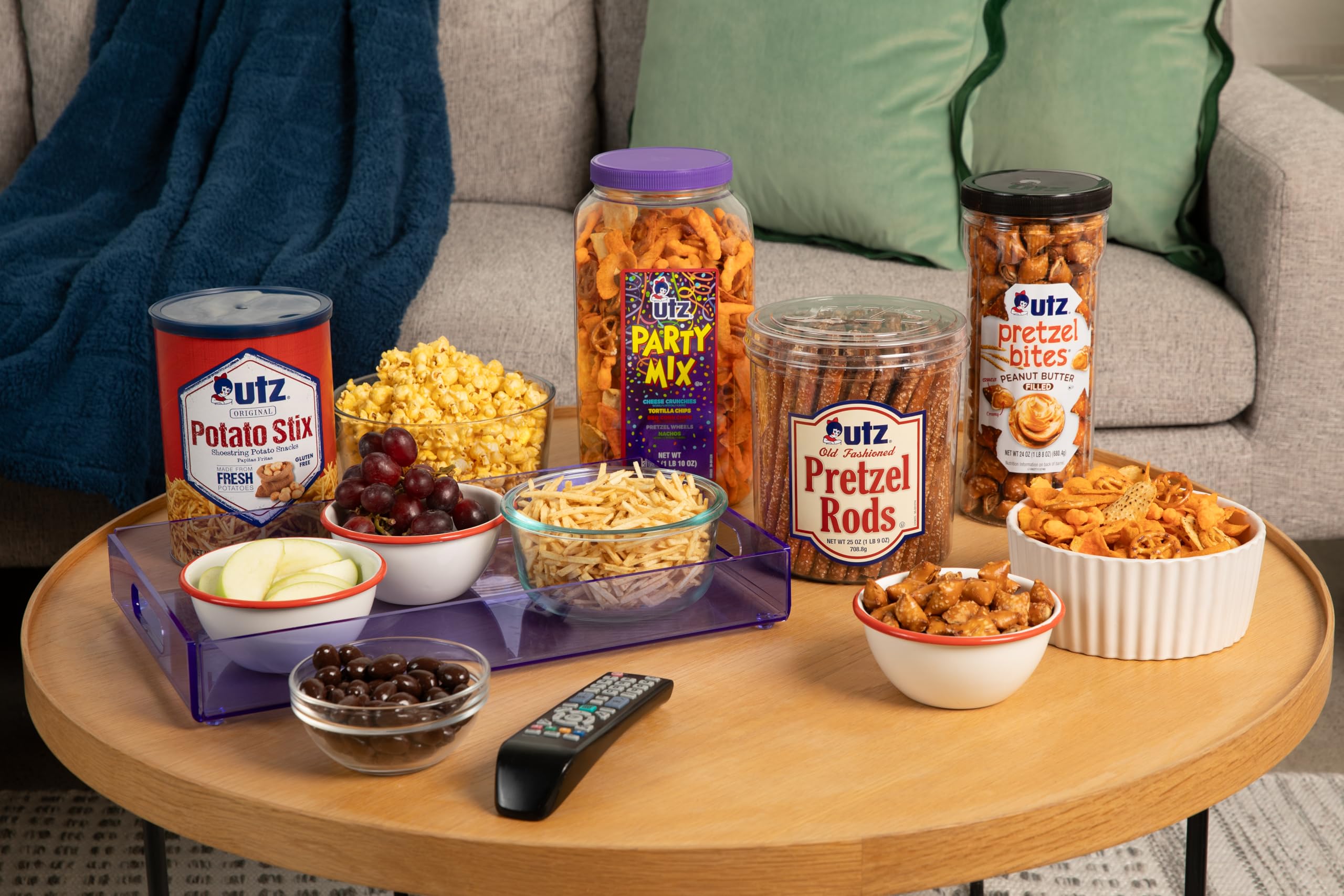 Utz Potato Stix Original lunchbox-friendly snack ready to go.