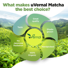 Uvernal matcha latte ready-for-service with cafe-quality foam and taste.