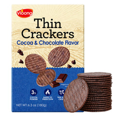 V-LOONG Ultra-Thin Cocoa Crackers with melted chips — crisp bite and chocolate pockets
