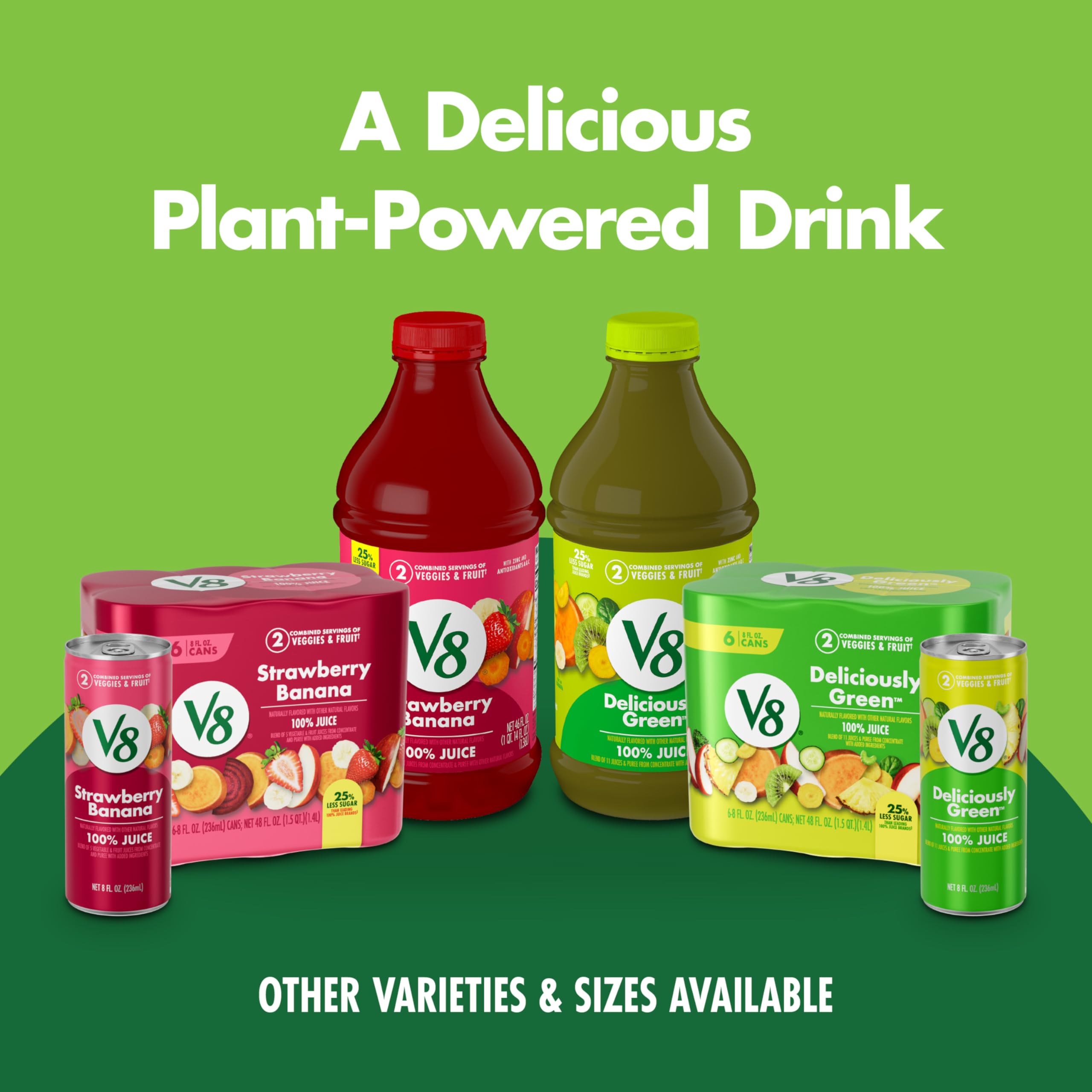 V8 24-pack box display for family refreshment