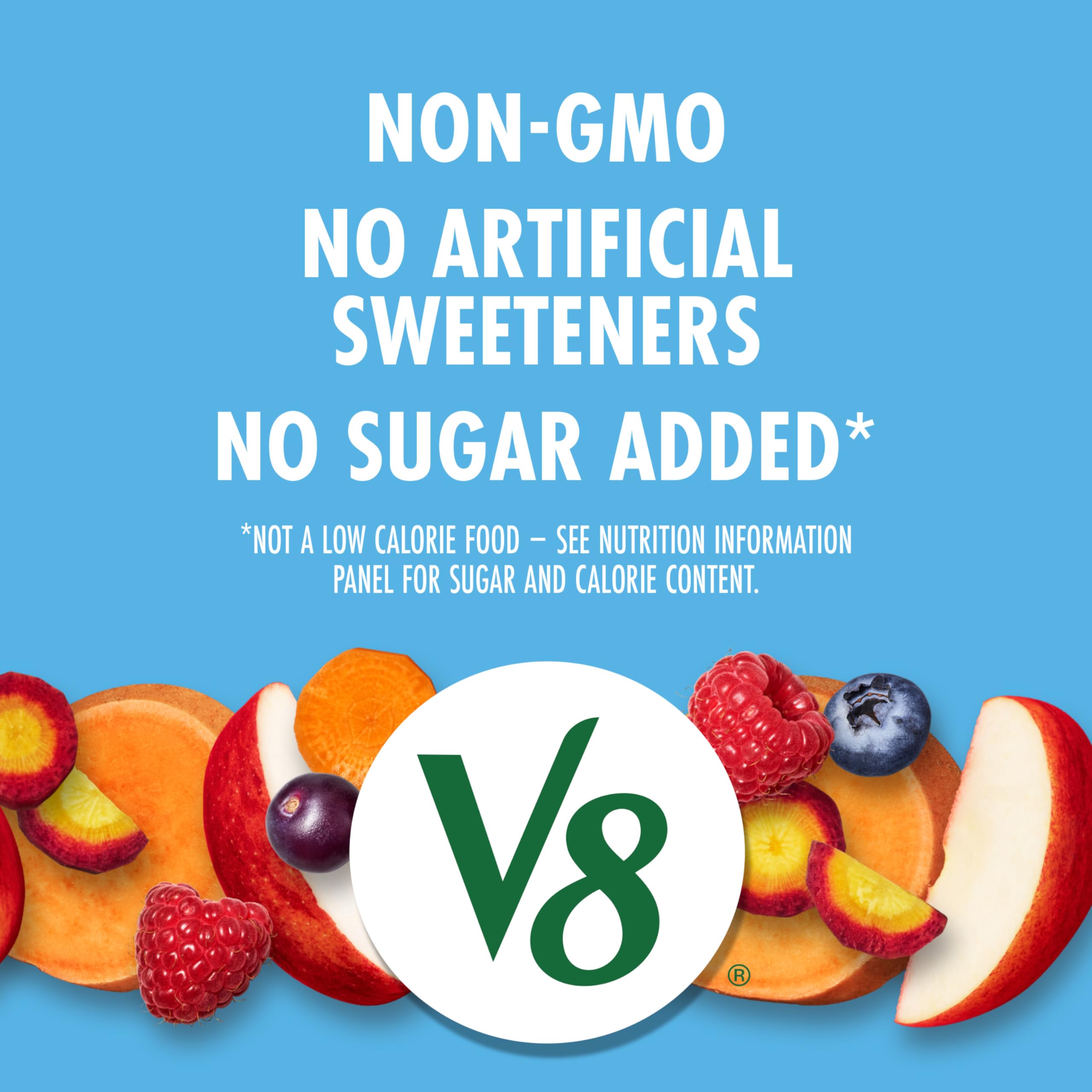 Fresh berries hint at acai and vegetables in V8 Mixed Berry juice