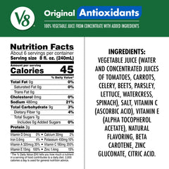 V8 Antioxidants Original bottle on a kitchen shelf for convenient storage